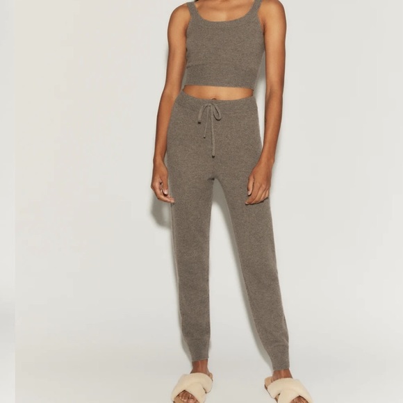 Reformation Cashmere  knitted top and track pants set NWT - Picture 7 of 7